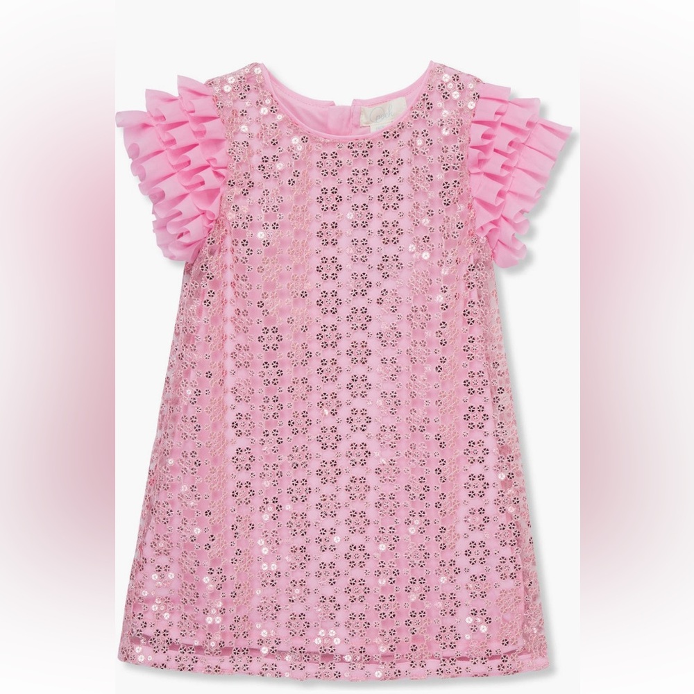 Pink Sequin Kids Formal Dress